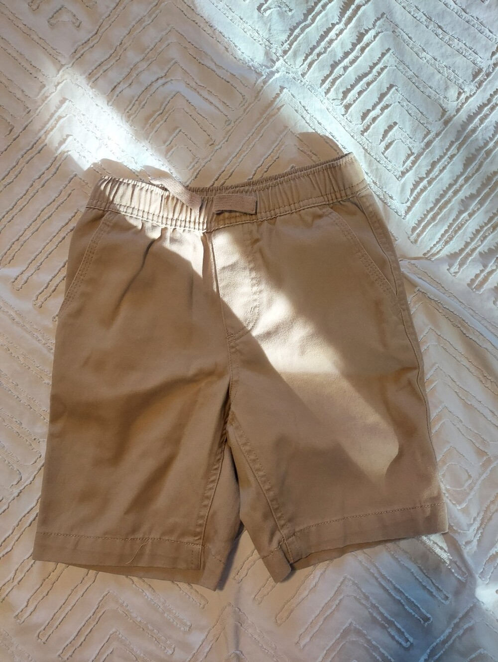 Nautica Boys Tan Elastic Waist Pull-On Chino Shorts Size S (8)